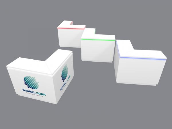 MOD-1747 Trade Show Custom Counter -- Optional RGB Perimeter Lights